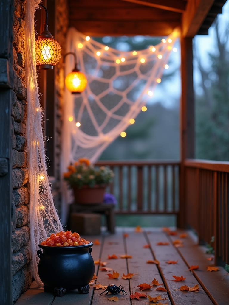 diy spooky spider webs