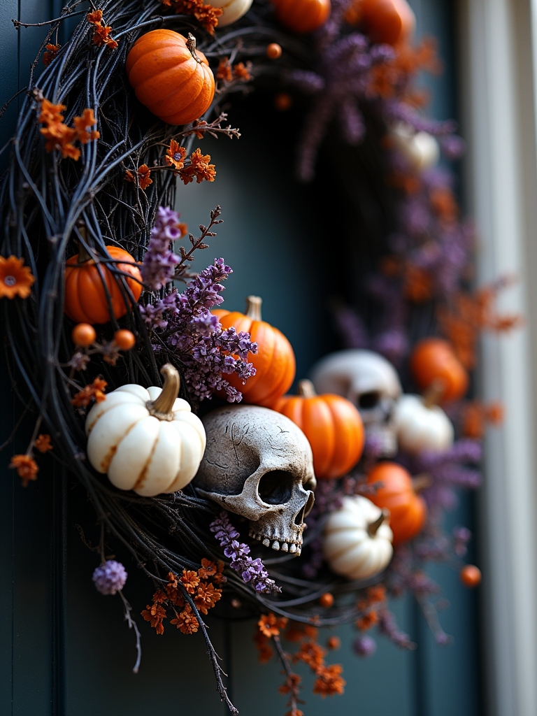 dreadful halloween door wreaths