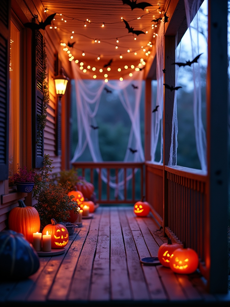 eerie ambiance with lights