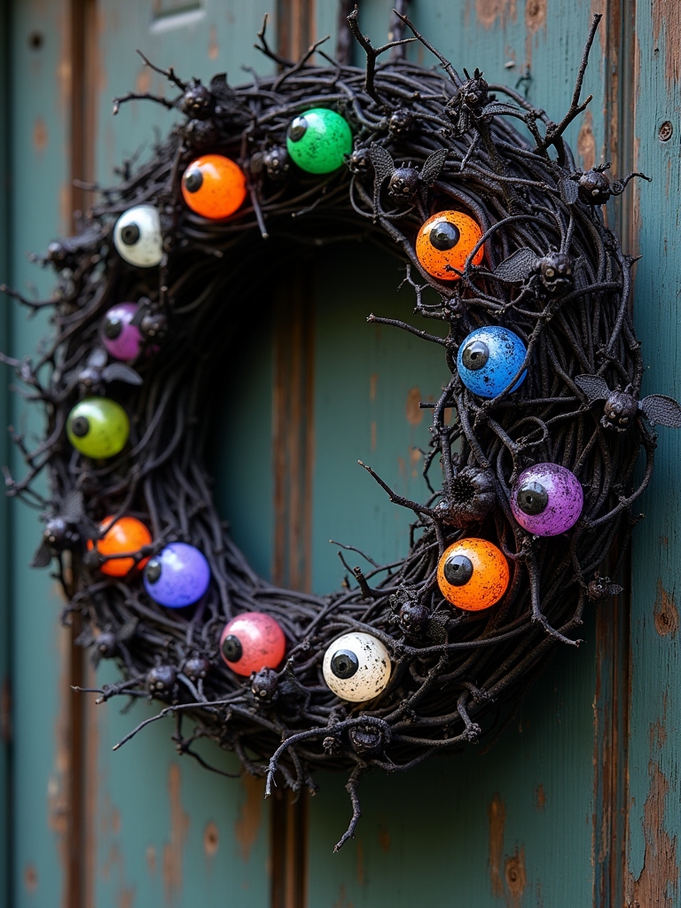 eerie eyes halloween wreath