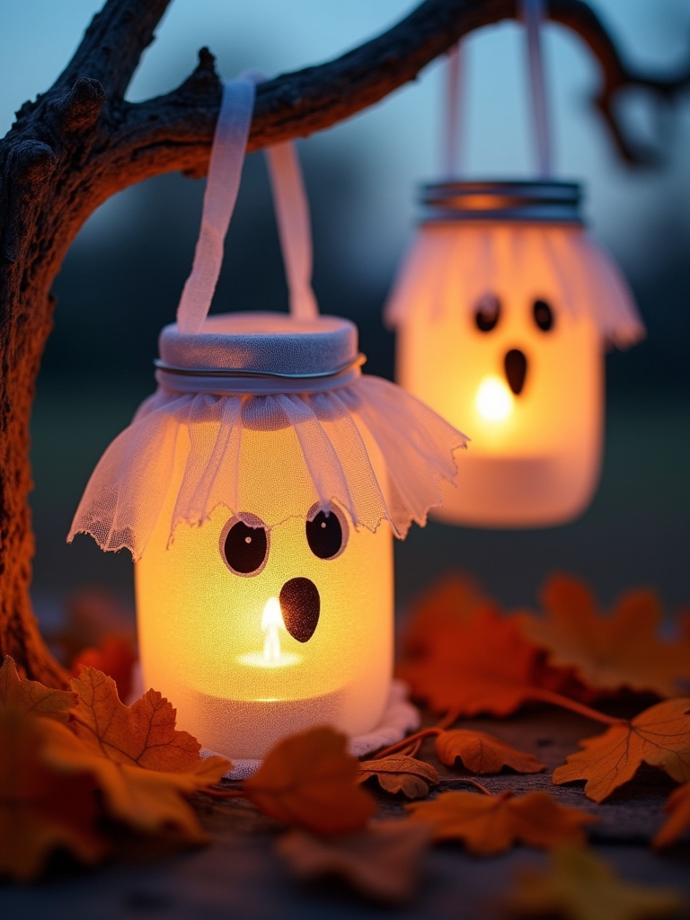 eerie ghostly lantern decorations