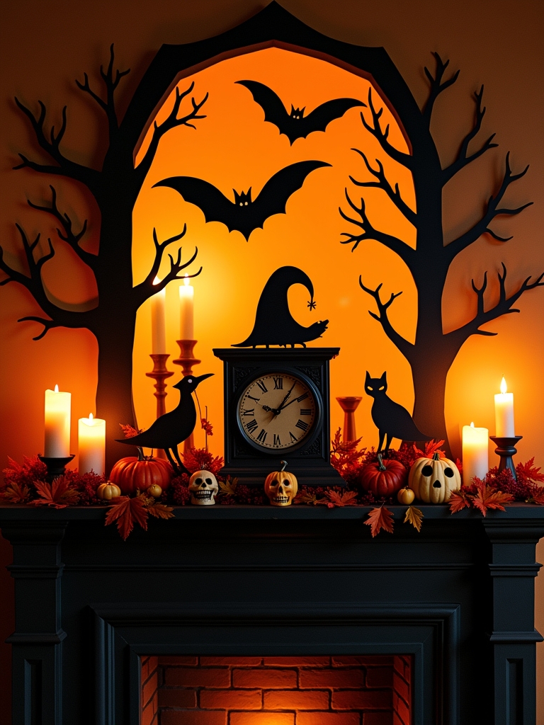 eerie silhouette halloween decor