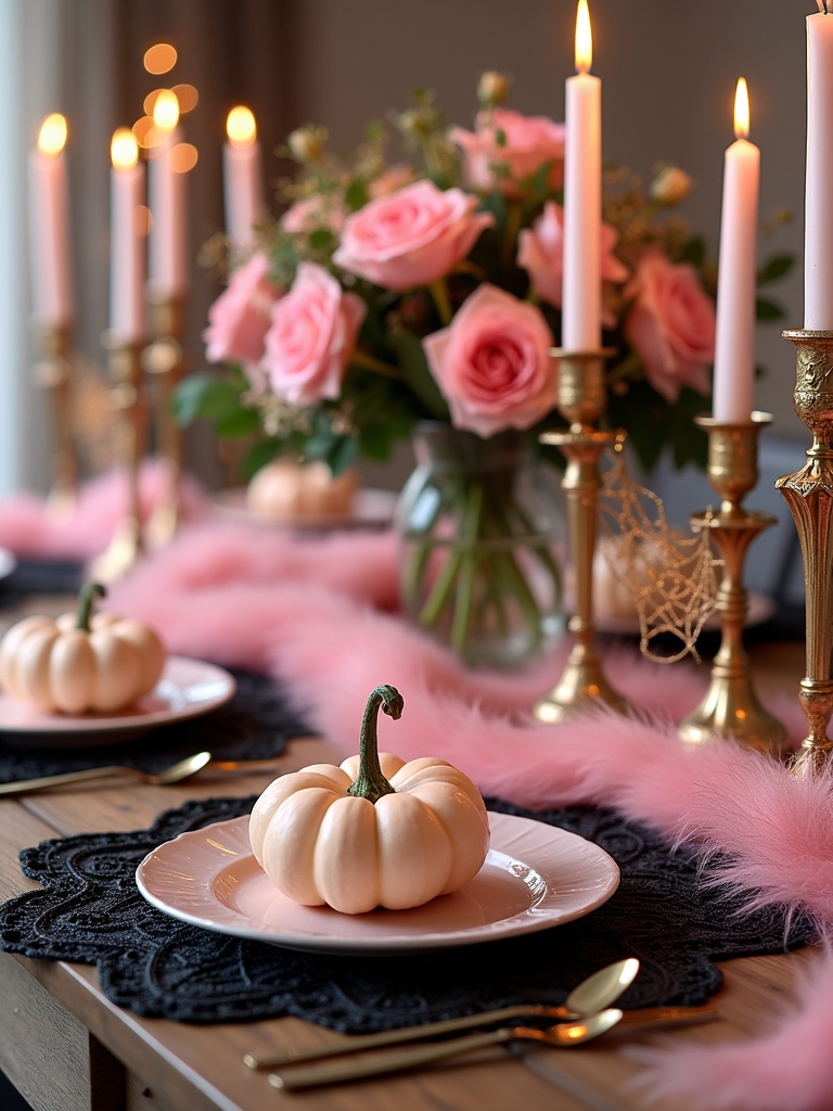 elegant halloween table decor