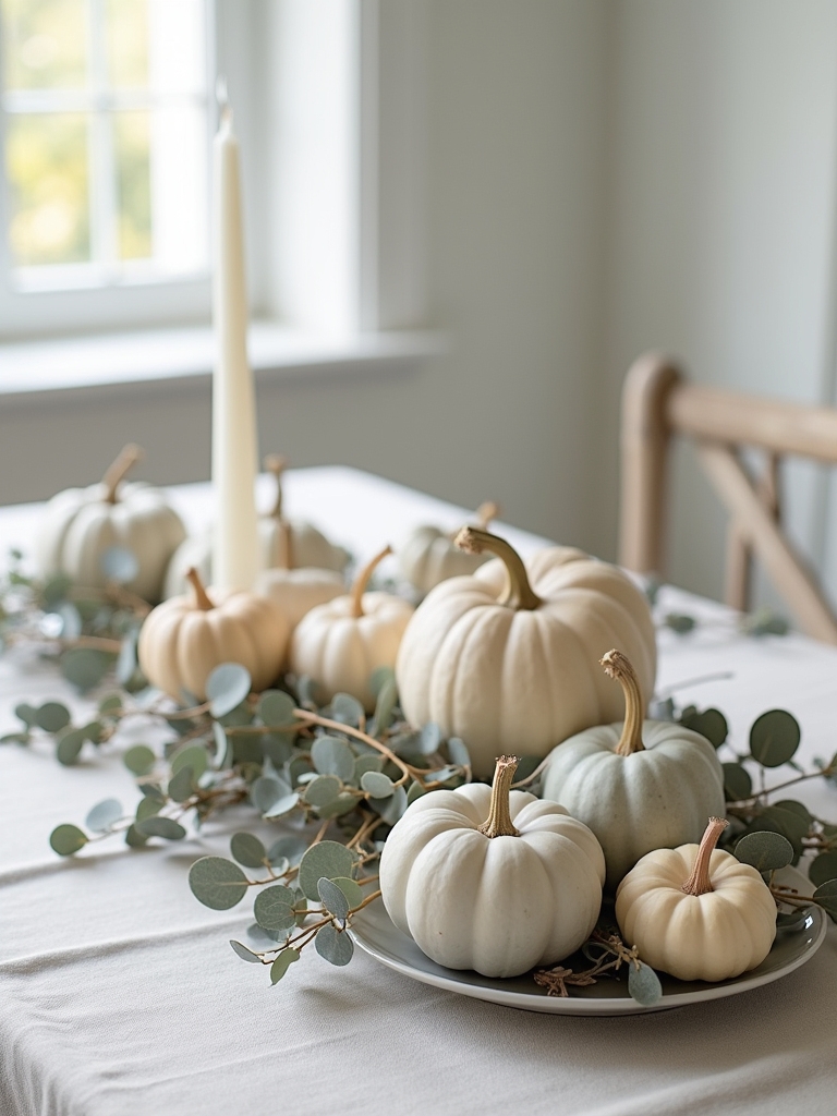 elegant minimalist pumpkin decor