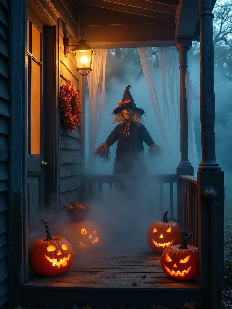 enchanted halloween porch atmosphere