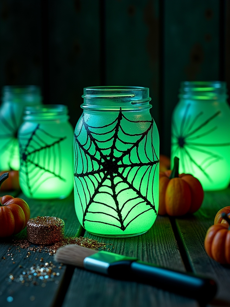 enchanting halloween glow jars