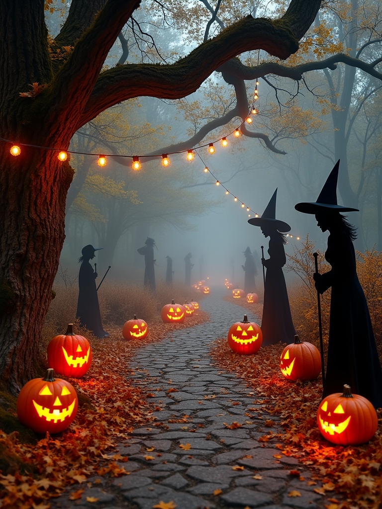 enchanting halloween pathway decorations