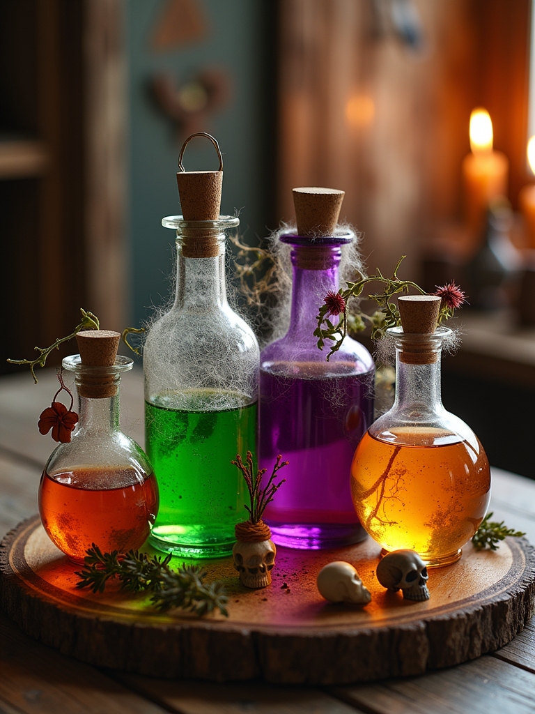 enchanting halloween potion centerpiece