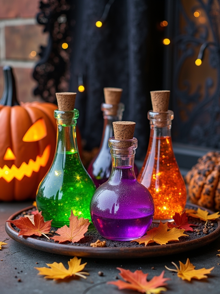 enchanting halloween potion display