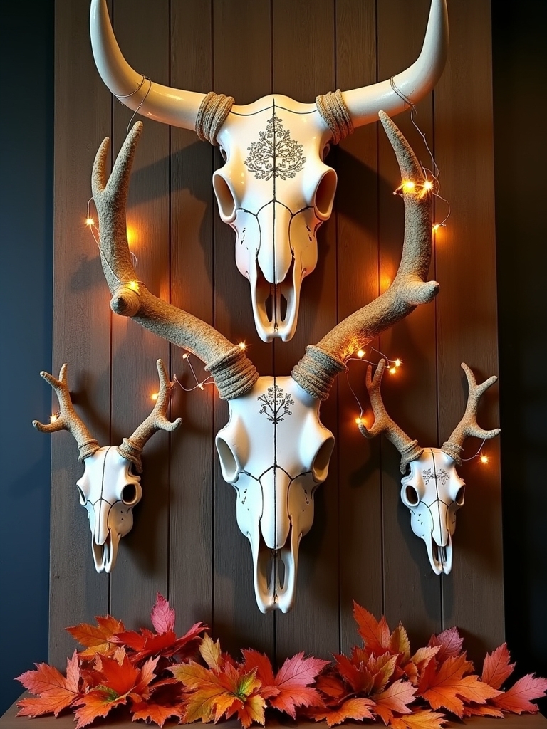 faux skull decor accents