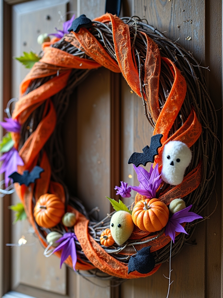festive autumn halloween wreaths