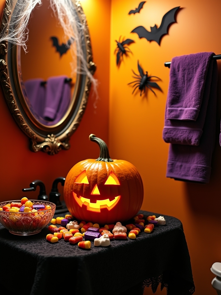 festive halloween candy bowl