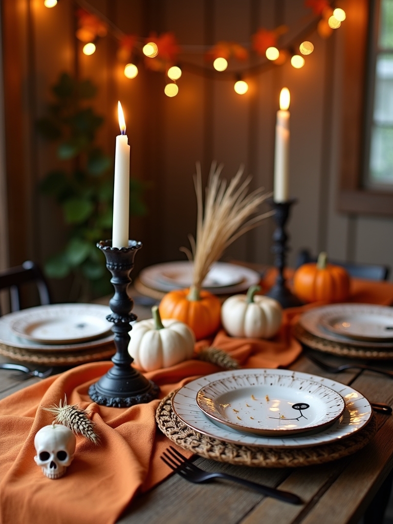 festive halloween table settings