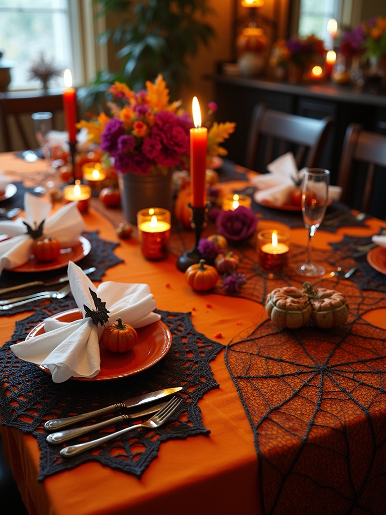 festive halloween table settings