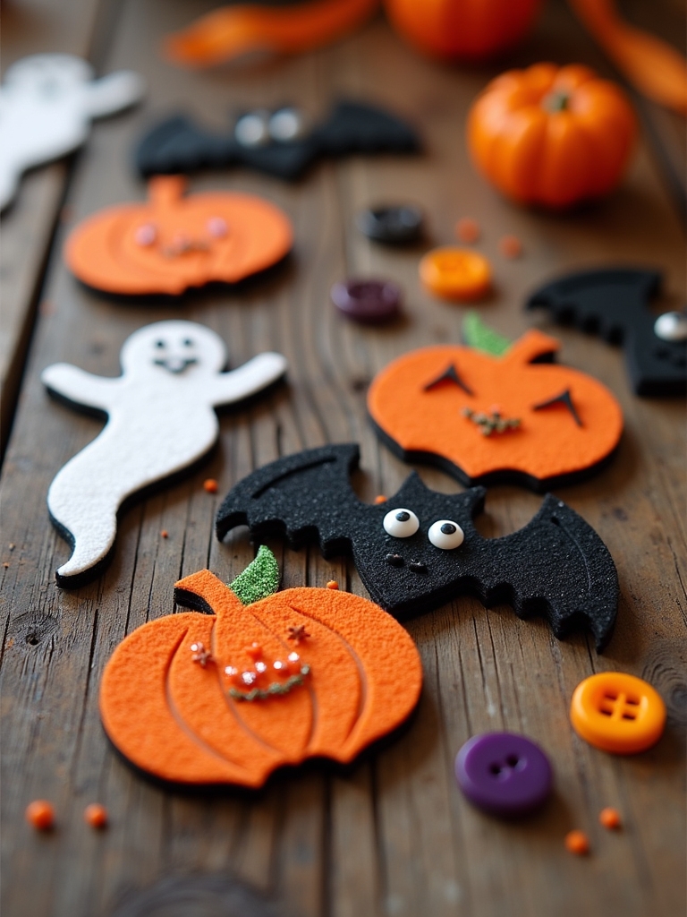 festive halloween themed magnets