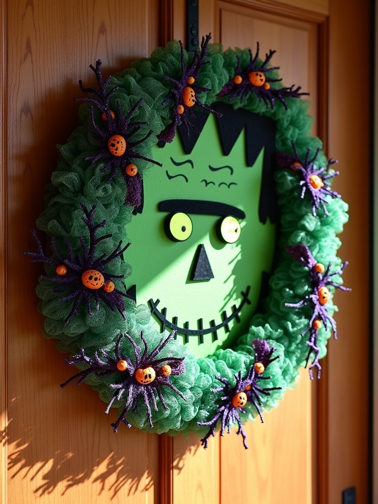 frankenstein wreath halloween decor