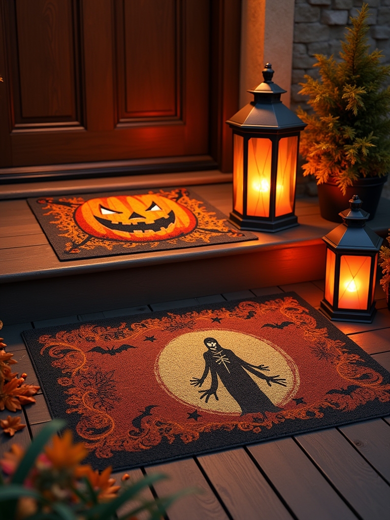 frightening halloween floor mats