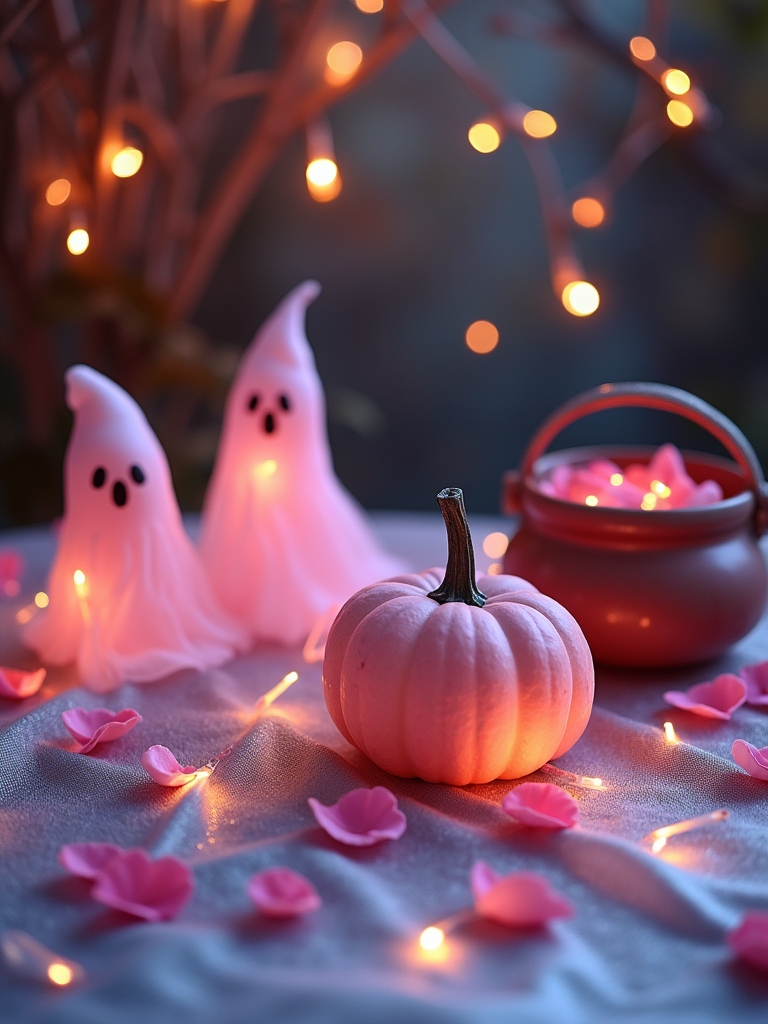 fuchsia fairy lights decor