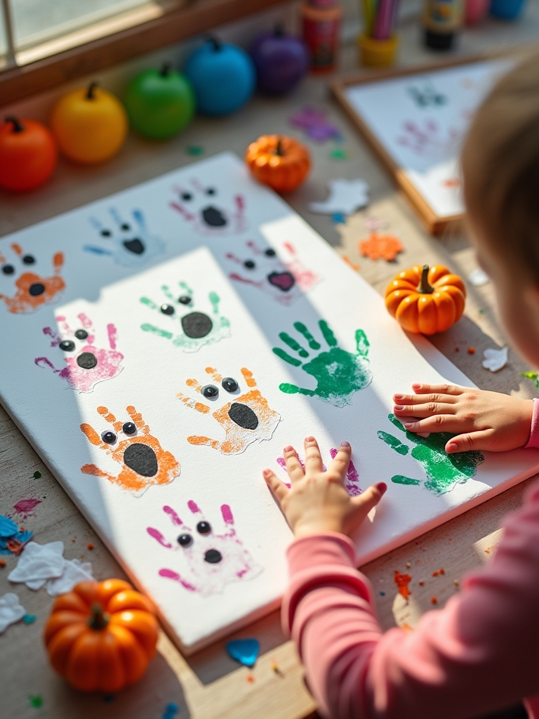 ghostly handprint art project