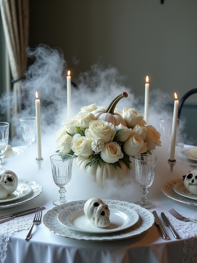 ghostly white halloween elegance