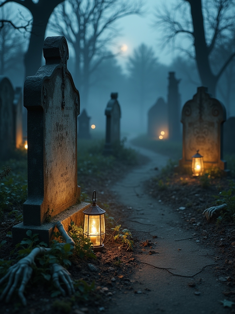 ghoulish tombstones for halloween
