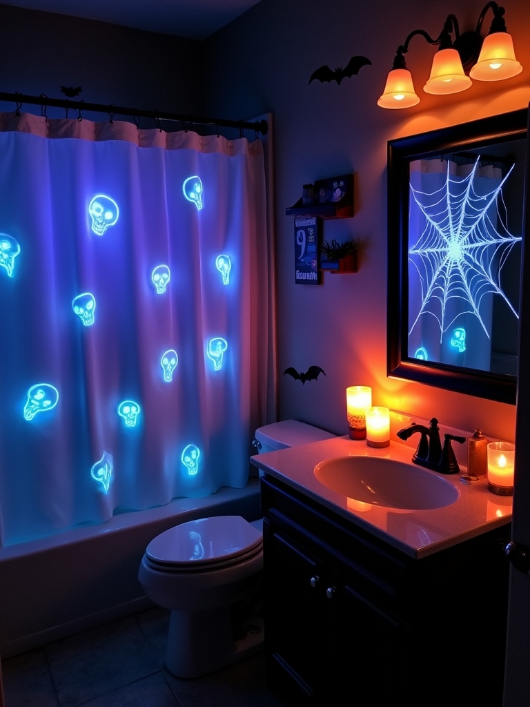 glow in the dark halloween accents