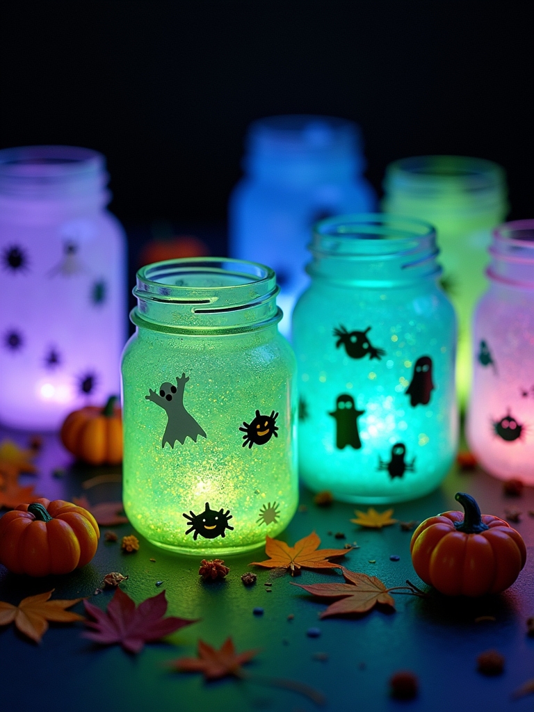 glow in the dark jar decorations