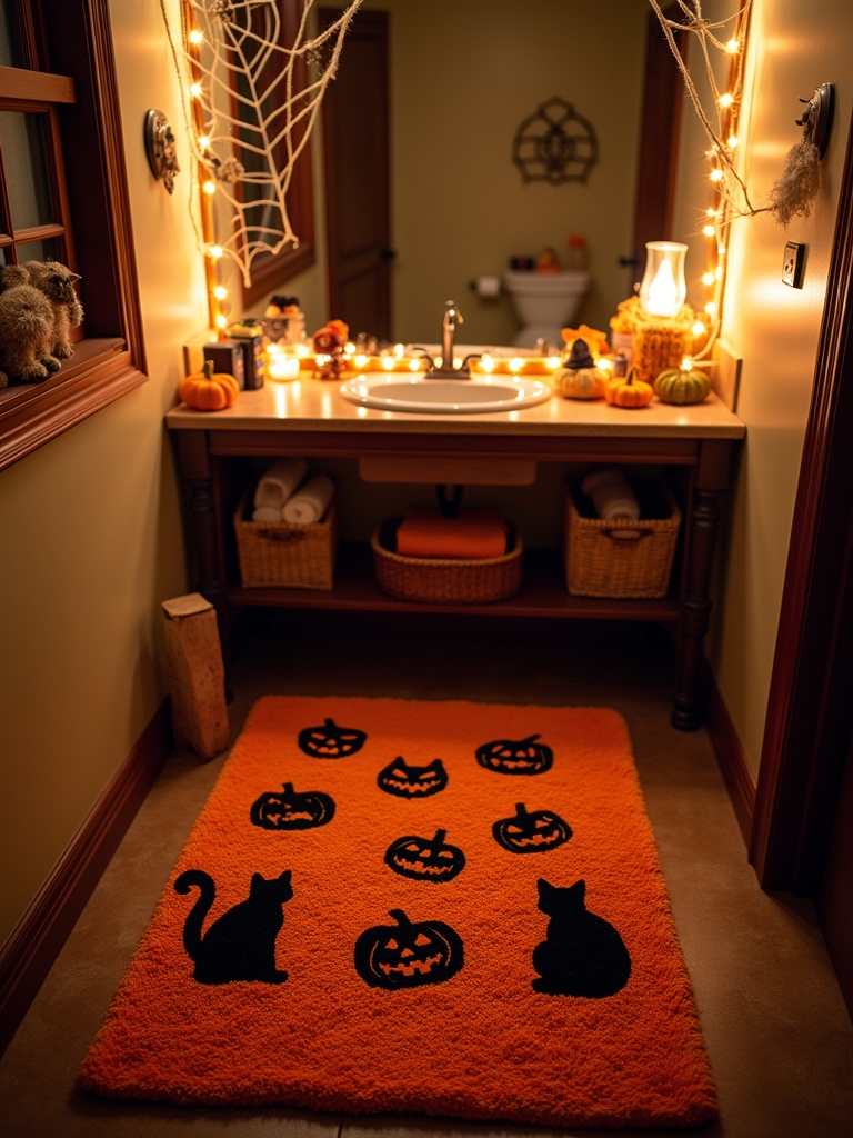 halloween bathroom rug decor