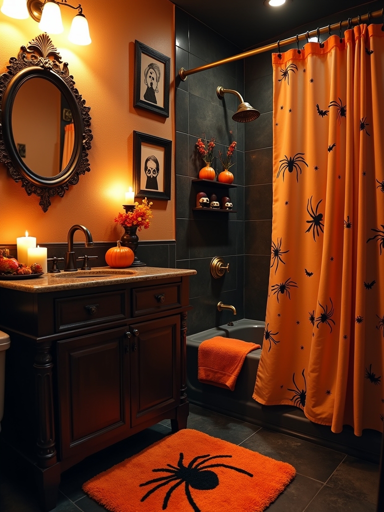 halloween themed photo displays