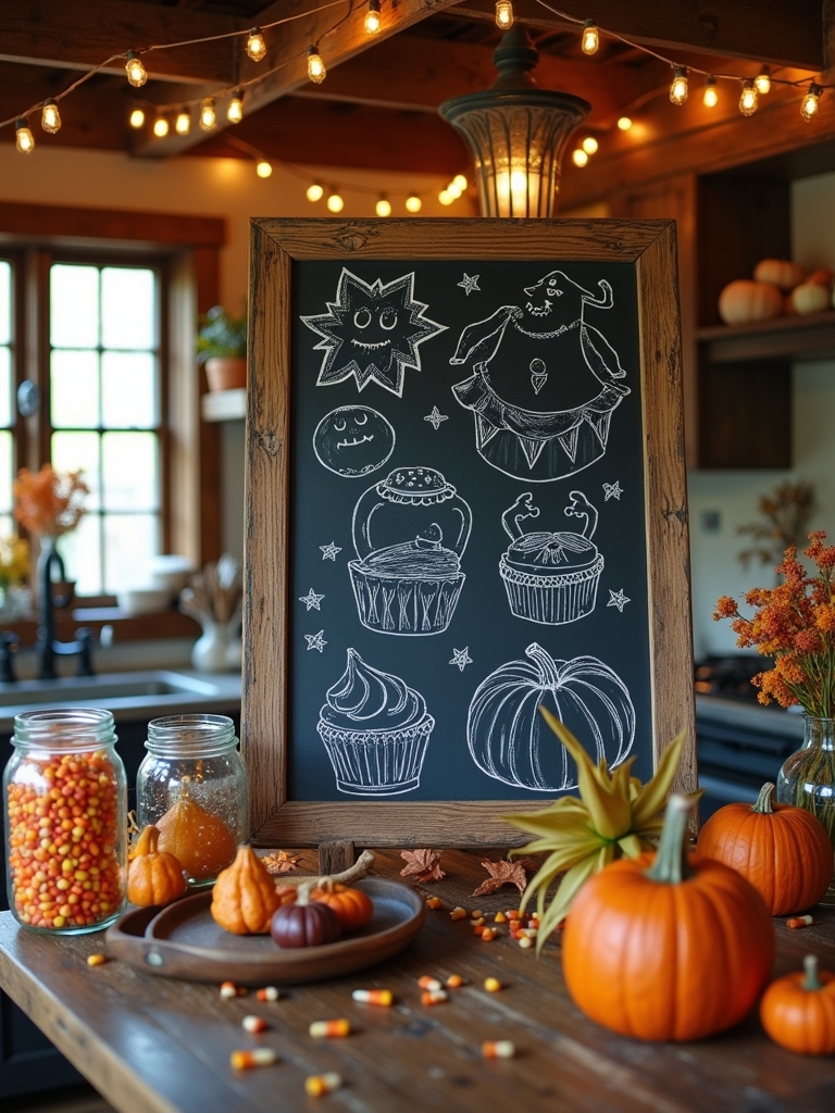 halloween treats chalkboard menu