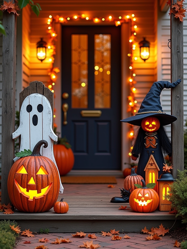 hand painted halloween scare signs