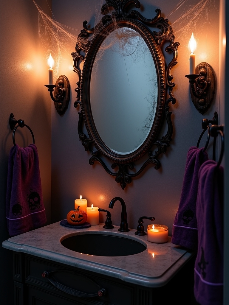 haunted mirror bathroom decor