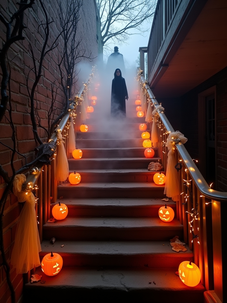 haunted staircase halloween decor