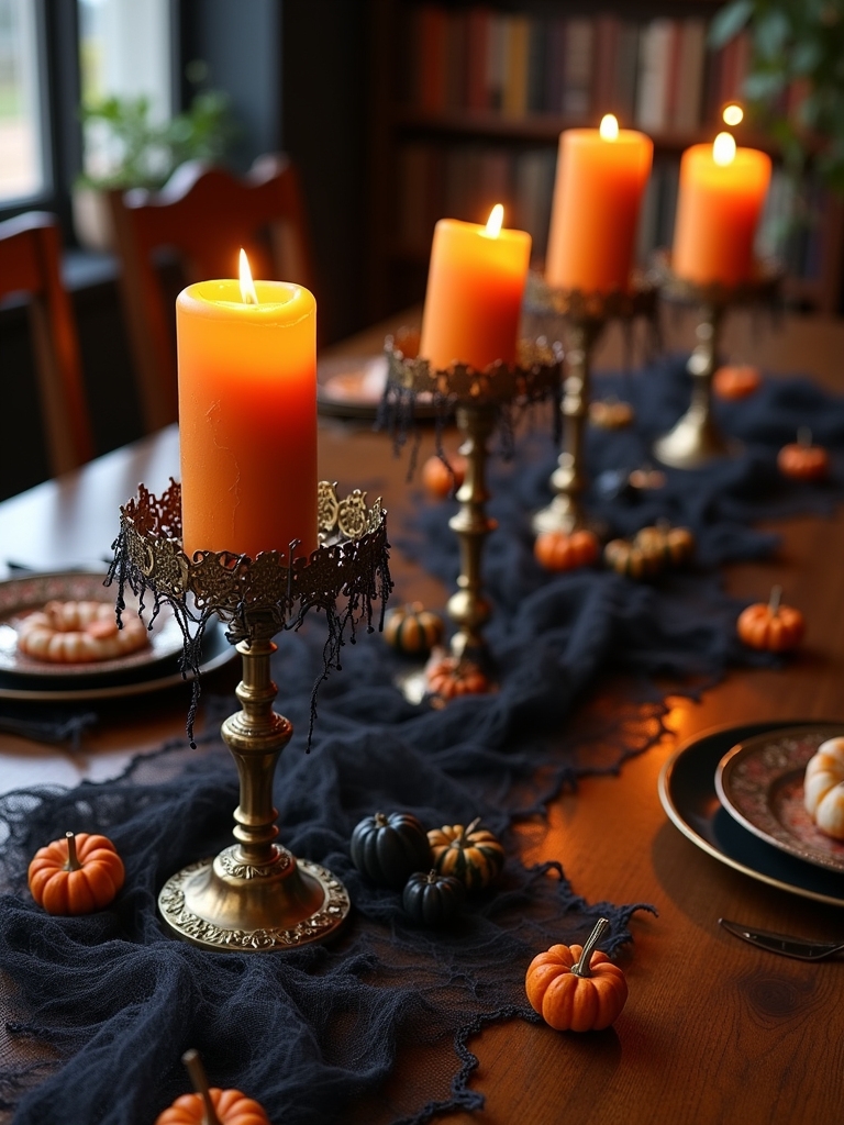 haunted vintage candle glow