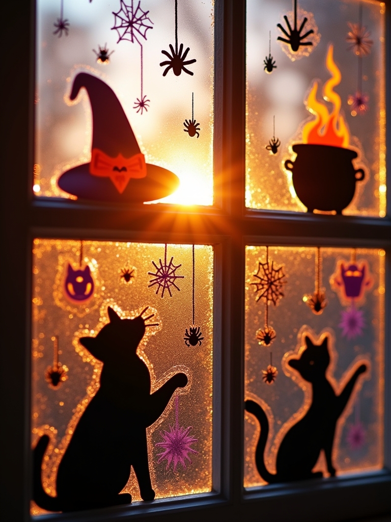 magical halloween window decor