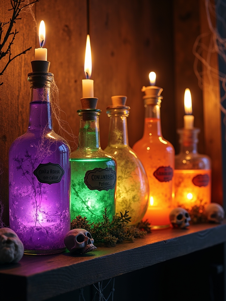magical potion bottle displays
