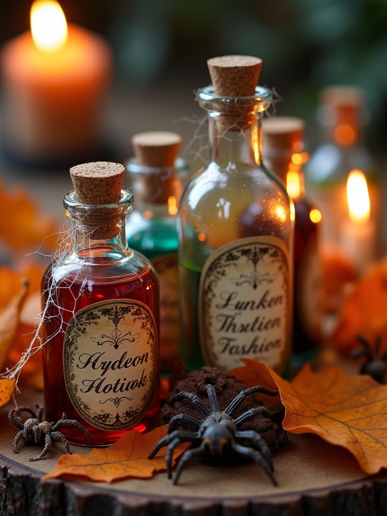 magical vintage potion displays