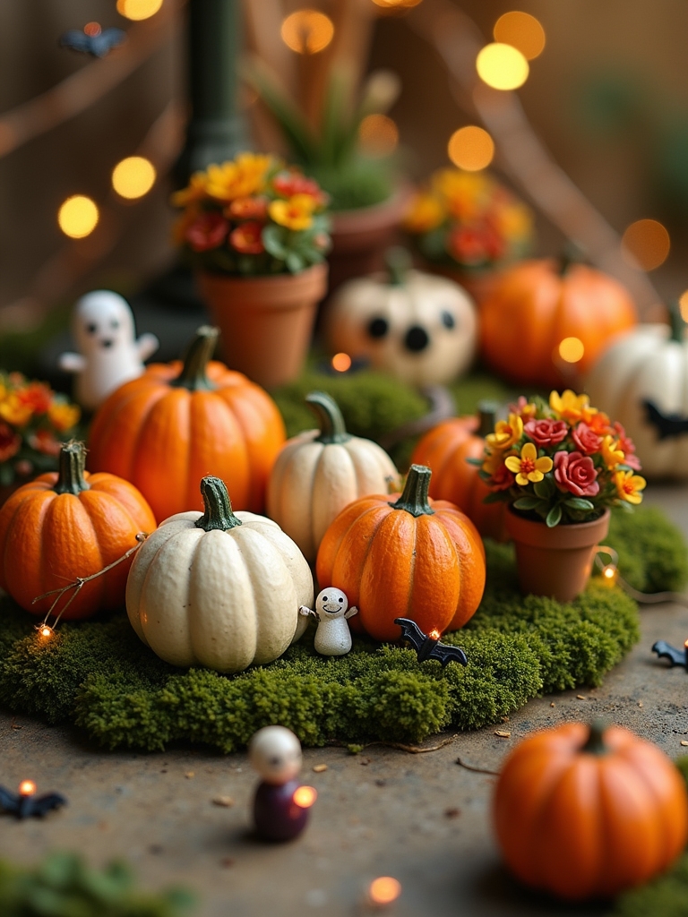 miniature pumpkin garden creation