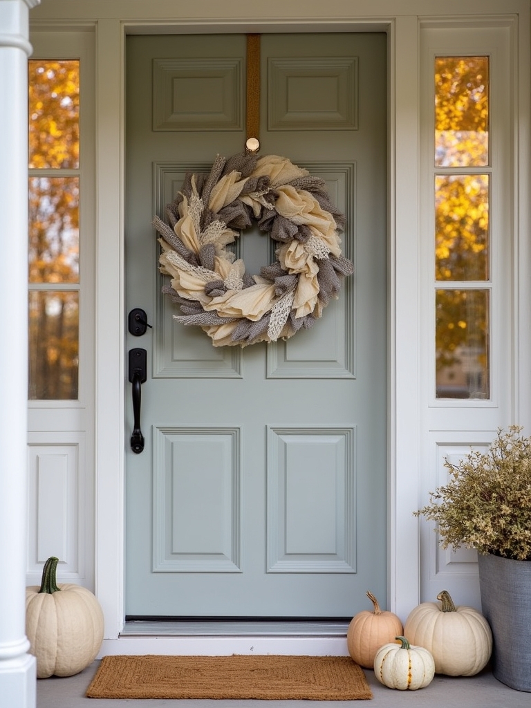 monochromatic halloween wreath ideas