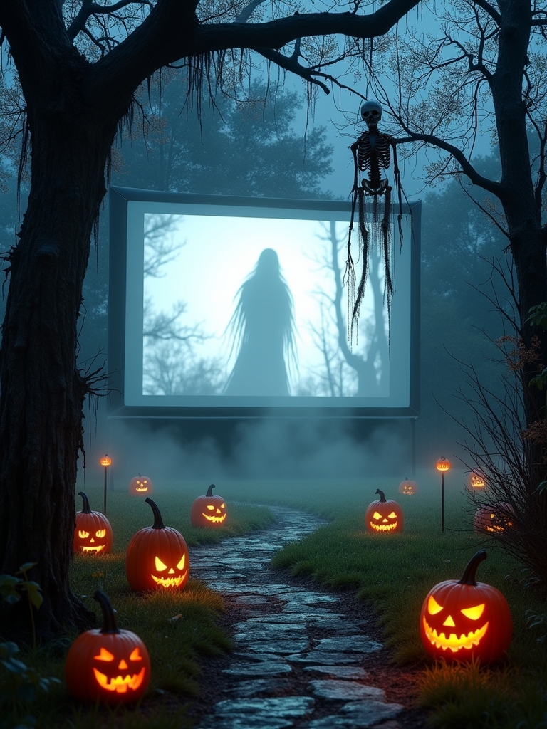 outdoor horror movie night