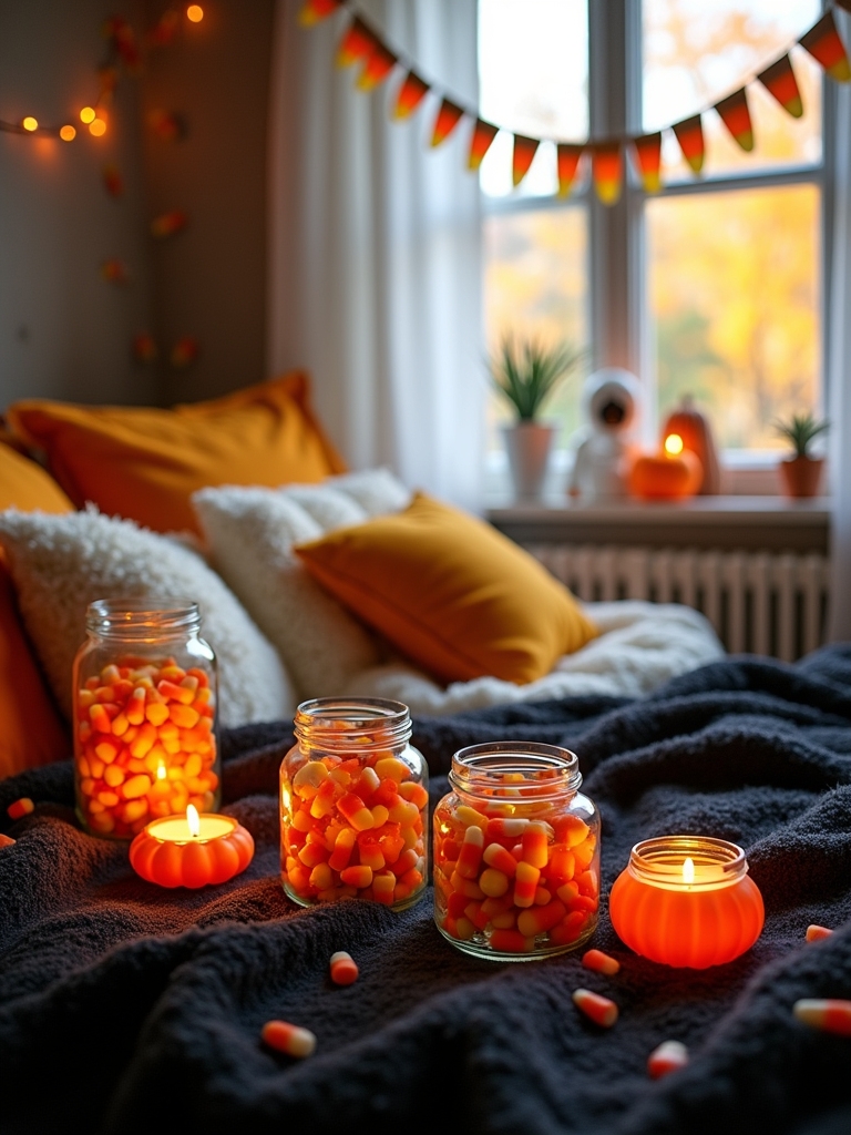playful halloween candy decor