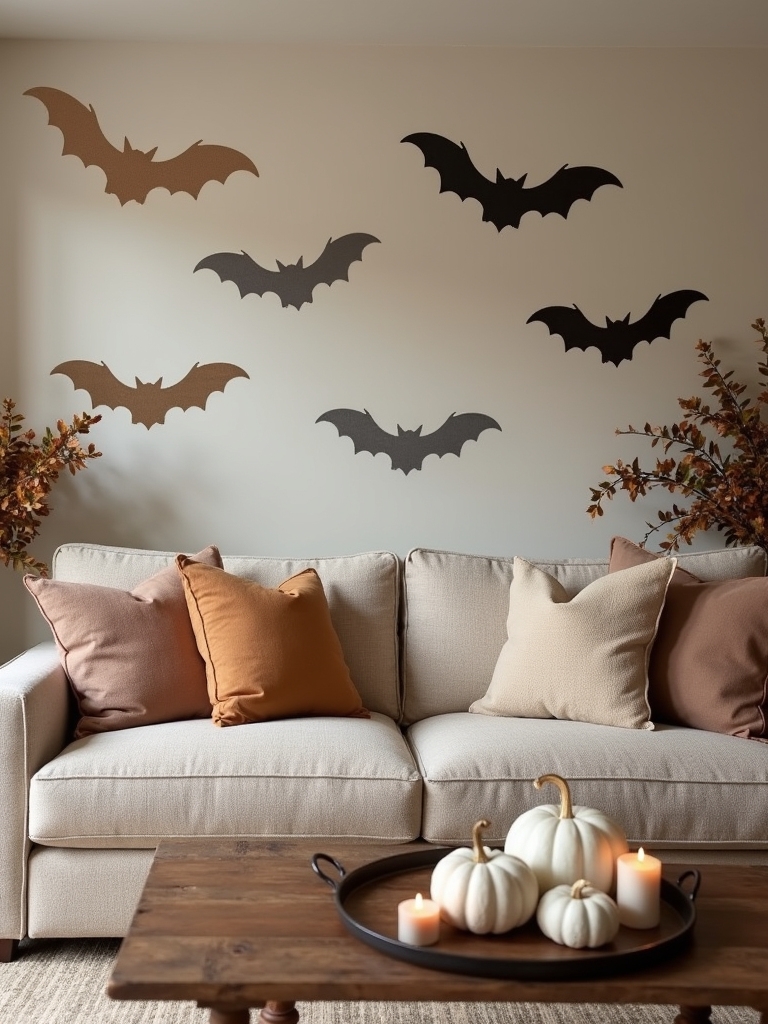 playful halloween decor bats
