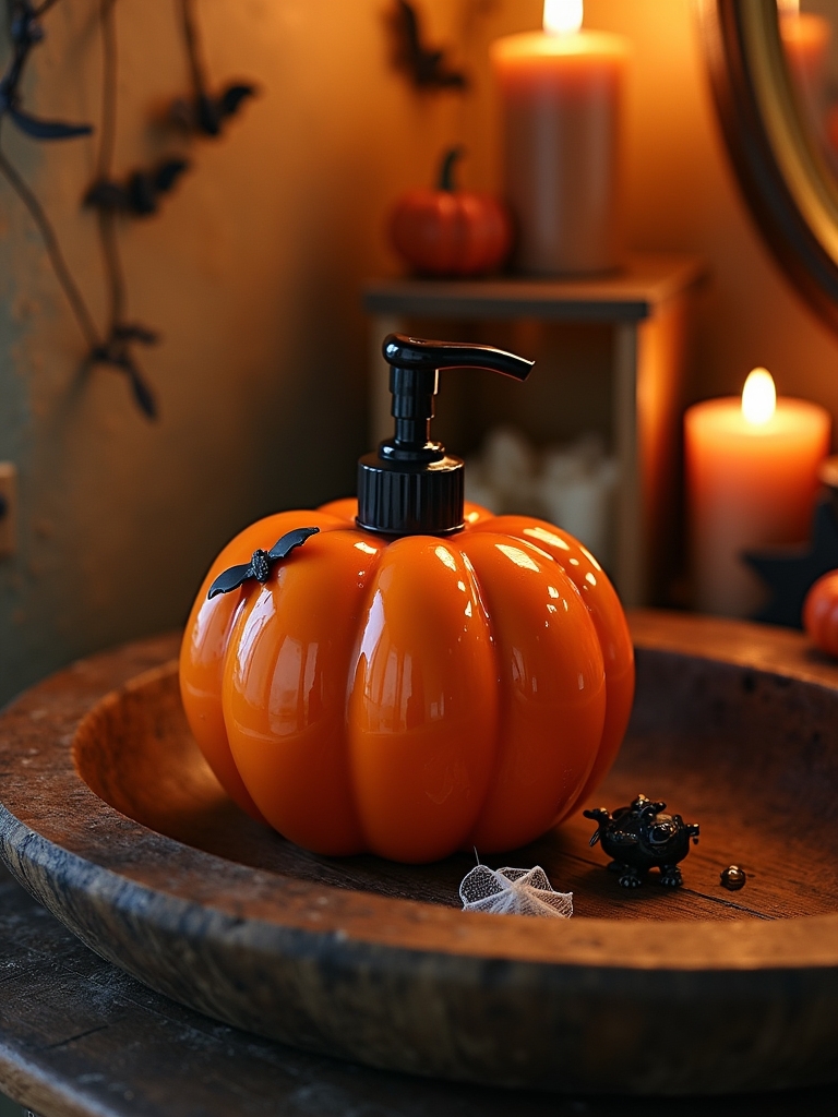 pumpkin themed bathroom decor options