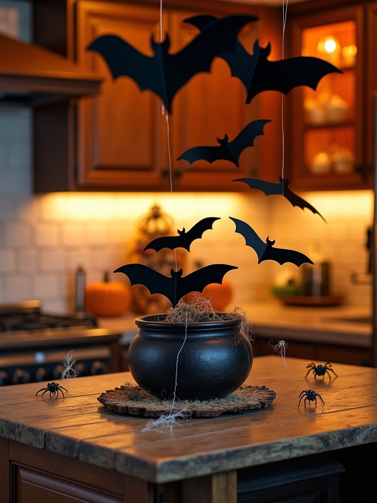 spooky bat cabinet decorations