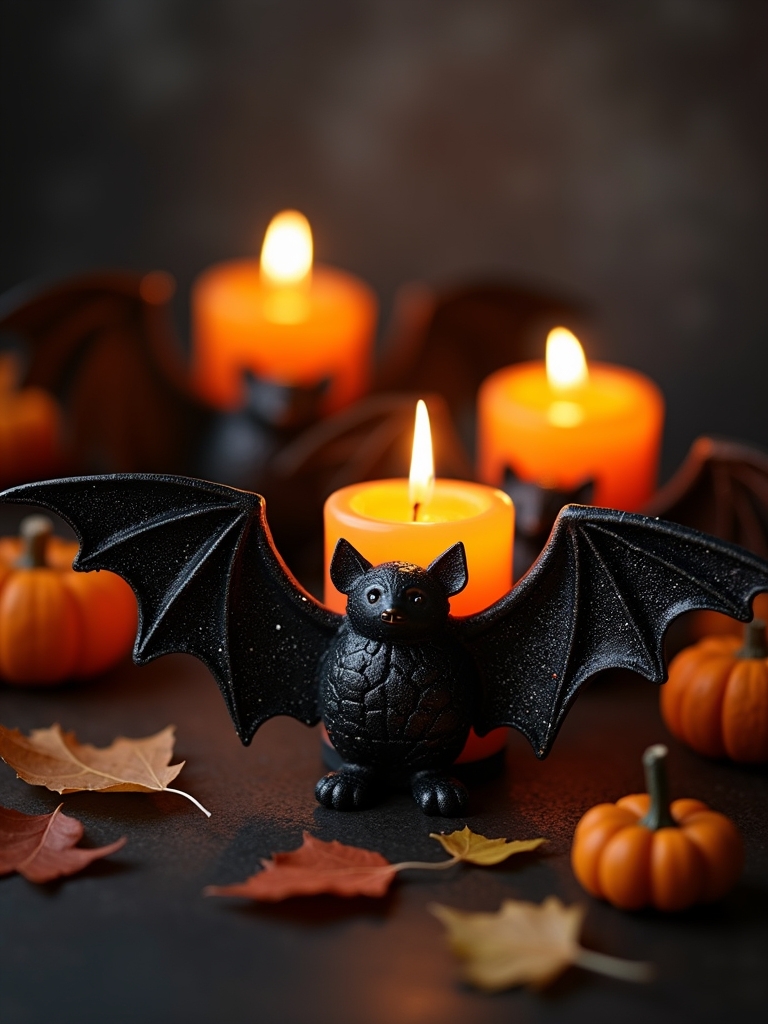 spooky bat candle holders