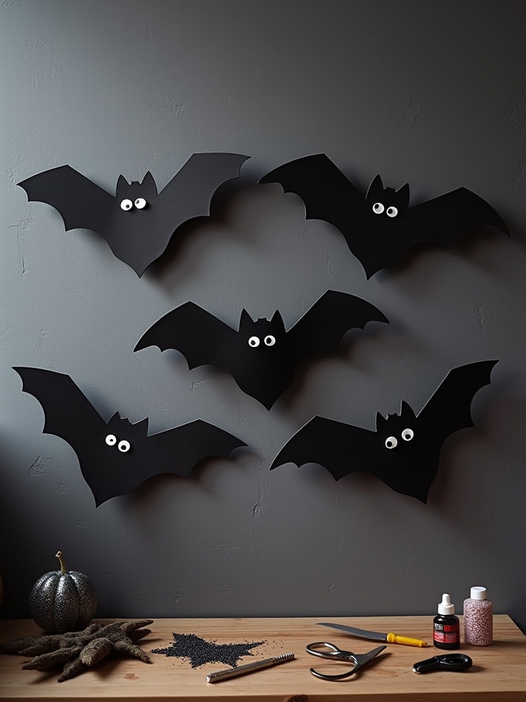 spooky bat wall decor