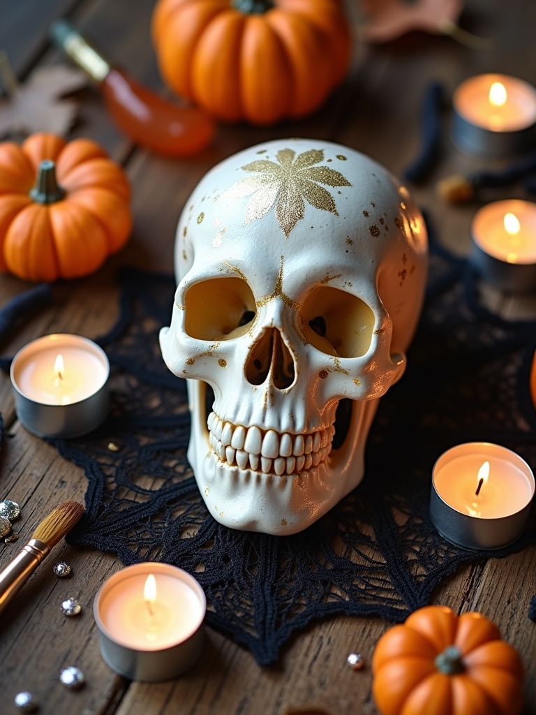 spooky diy skull decor