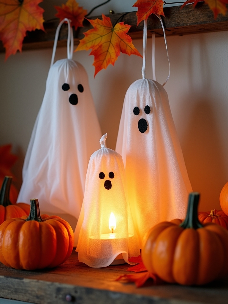 spooky ghost lantern crafting