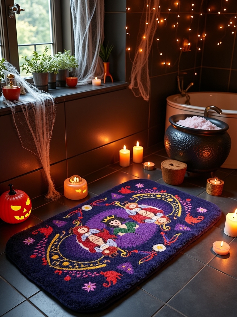 spooky halloween bath mat