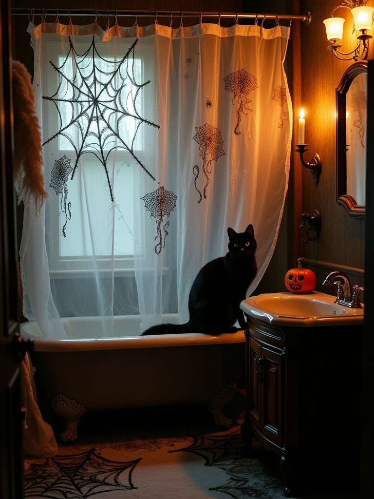 spooky halloween bathroom decor